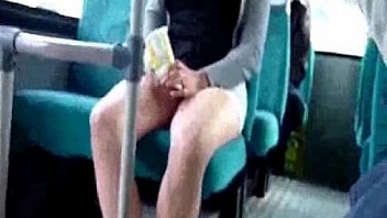 My Exhibitionist Girlfriend fingering in the bus