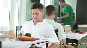 StepMom sucks StepSon under the Table