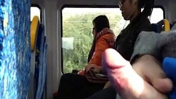 Flashing A Hard Cock In Asia On The Train