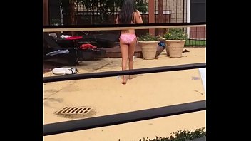 Spanish Teen in bikini at pool