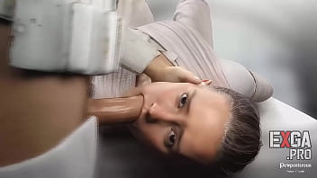 Star Wars - sucks cock, cartoon Rey blowjob HD