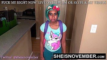 Devious Ebony Student Sheisnovember Who Ditched Class Was Finally Caught By Her Stepdad, Teaching His Stepdaughter A Lesson With Kneeling Blowjob, Big Brown Asshole Spreading, And Hardcore Cowgirl Straddling on Msnovember