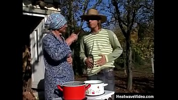 Hey My step Grandma Is A Whore # - Mary Wight - While the stew bubbles on the stove, young grandson pumps his grannie's hairy old pussy hard with his young cock