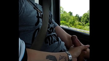 jerking guy till hand is covered in cum